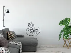 زندگی با گربه ها بهتر است نقل قول وینیل دیوار تابلوچسبها هنر زیبا حیوانات خانگی دوستداران خانه آپارتمان اتاق خواب