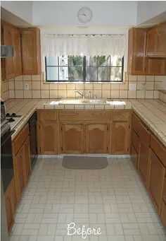 قبل و بعد: آشپزخانه 1980s "Yucky" کارولین - قلاب در خانه ها