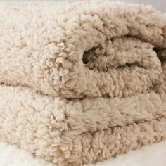 Cuddle Sherpa Fleece پارچه ای پشم گوسفند و پارچه مخمل خواب دار زمستانی نرم گرم 160 سانتی متر |  eBay