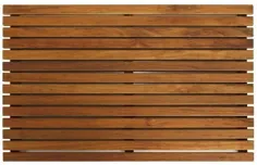 Bare Decor Zen Spa دوش یا حصیر درب در چوب جامد ساج و پایان روغنی ، 31.5 در 19.5 اینچ