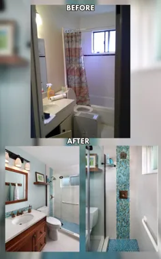 نوسازی حمام کوچک قبل و بعد