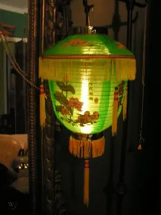 کاغذ VINTAGE CHINESE JAPANESE LANTERN SILK LAMP SHADE |  # 188037709