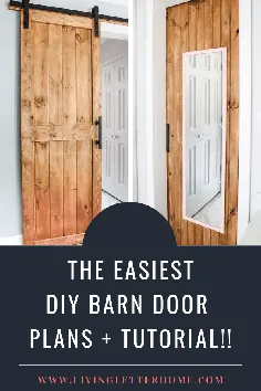DIY Barn Door + برنامه های PDF با برنامه های PDF!  - نامه زندگی در خانه