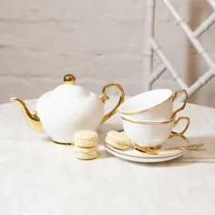 Teaset عاج دو فنجان