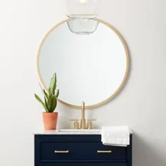 آینه بهتر 18 سانتی در طلای مات گرد آینه حمام Lowes.com
