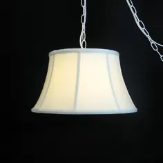 سایه لامپ قابل حمل سوگ قابل حمل Eggshell Silk 17 اینچ