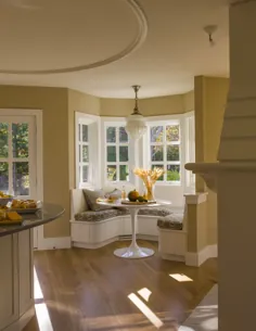 یک آشپزخانه / اتاق ناهار خوری آفتابی ، بزرگ - ساخت خانه عالی