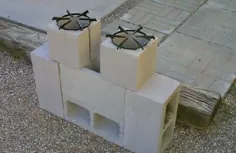 اجاق گاز بلوک استوانه ای بتونی DIY (ویدئو)