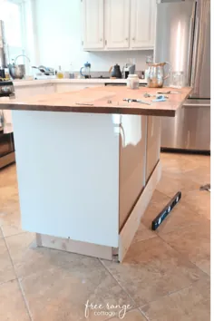 جزیره آشپزخانه Ikea DIY با صفحه شمارنده ضد شوره!  - کلبه محدوده رایگان