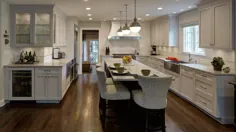طراحی آشپزخانه به شکل L کامل - Hinsdale، IL - Drury Design