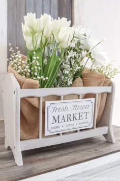 دارنده مجله Thrifted To Basket Market Flower |  به سادگی زیبا توسط آنجلا