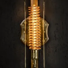 روشنایی صنعتی Sconce Steampunk دیوار تخت چراغ ادیسون چراغ آویز چراغ روستایی چراغ آویز در لامپ منحصر به فرد برنز