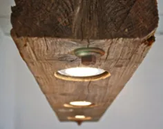 چراغ آویز LED پرتو چوب - لوستر چوبی لوستر روستایی روشنایی آویز خانه آویز چراغ آویز سقف روشنایی داخلی