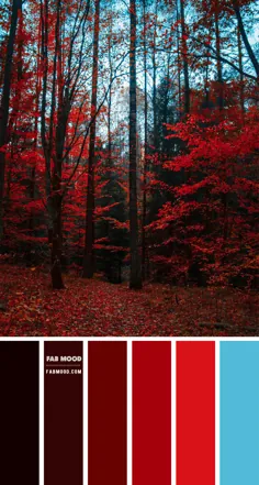 طرح رنگ پاییز قرمز - پالت رنگ # 78