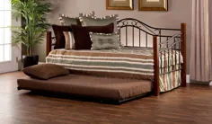 Hillsdale Matson Daybed with Suspension Deck and Trundle - Cherry / Black 1159DBLHTR