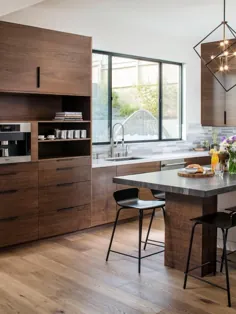 یک زوج خانه خود را در کالیفرنیا برای دریافت گواهینامه LEED در سال 2020 پیاده می کنند |  فضای داخلی آشپزخانه ، کیت