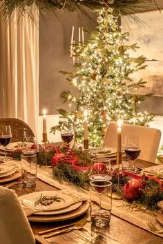 میز سوئدی سنت لوسیا الهام گرفته از کریسمس