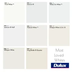 تابلوی خلق و خوی طراحی داخلی طرح Dulux Most Loved Palette White Color توسط Dulux Australia