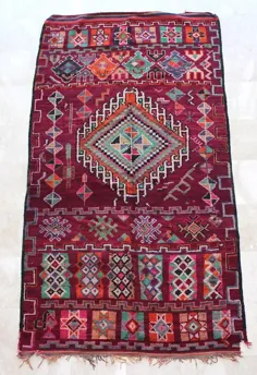 قالیچه فرش بوجید پرنعمت مراکش.  فرش پشم بوژاد.  تاپیس |  اتسی