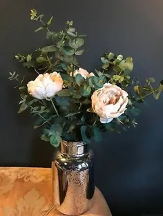 دسته گل مصنوعی گل و گلدان دسته گل مصنوعی گل صد تومانی و گل اکالیپتوس Faux |  eBay