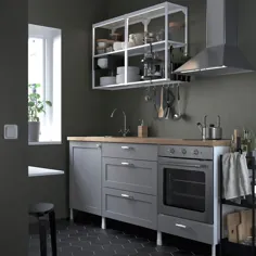 IKEA ENHET Küche - weiß / grau رحمن