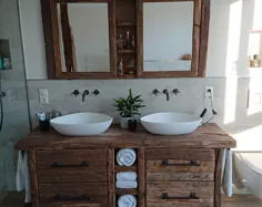 پایه سینک ظرفشویی Hairpin دست ساخته شده دستمال توالت حمام روستایی پین موی غرور چوبی صنعتی