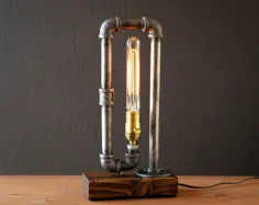 لامپ شیشه میسون / لامپ صنعتی / دکوراسیون روستایی / لامپ رومیزی / رادیو |  اتسی