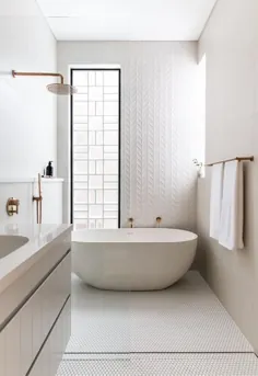 ظروف سفارشی ، ظرفشویی ، حوضچه و حمام Gold Coast Luxury |  طراحی حمام ، Minimalist bathro