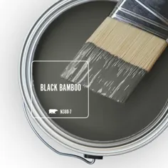 BEHR ULTRA 1 گالری  # N380-7 Black Bamboo Extra Durable Satin Enamel Paint & Primer-775301 - انبار خانه