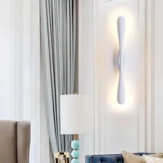 Linear Wall Sconce Lighting Modern Metal Metal Light White Vanity Light برای اتاق نشیمن چراغ غرور
