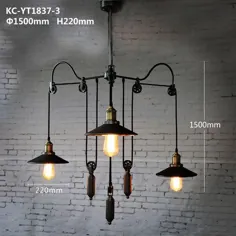 458.0US $ | Nordic Pastoral Style Loft Lamp Lined Iron Scaled Iron Industrial Lighting Pendant Lighting 3 Lamp Cafe Art Deco Lighting لامپ ادیسون | لامپ توالت | 3 لامپ چراغ فرفورژه - AliExpress