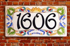 شماره های سفارشی رنگارنگ خانه سرامیکی تابلوی درب ورودی ایتالیایی |  اتسی