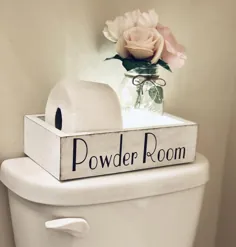 توالت چوبی جعبه مخزن پودر ذخیره سازی اتاق حمام زیبا |  اتسی