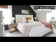 آرایش اتاق خواب DIY |  دکوراسیون اتاق خواب شدید - تحول در اتاق کامل