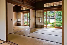 تاتامی و شوجی اتاق قدیمی ژاپنی. تصویر تصویر-تصویر ژاپن ، شوجی: 6099005