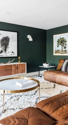 ؟  76 die beliebtesten Ideen für eine grüne Wohnzimmerwand 2