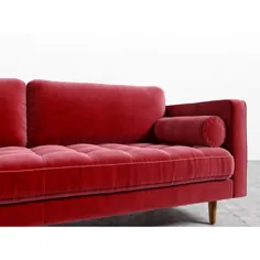 Rove Concepts Luca Modern Classic Cardinal Red Velvet مبل |  چوب