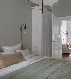 اتاق خواب به رنگ سبز کم رنگ - طراحی کوکو لاپین
