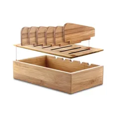 Prosumer's Choice Bamboo Mobile Charging Station w / Cable Cubby - Walmart.com