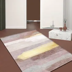 فرش مینیمالیستی انتزاعی فرش صورتی پلی استر فرش ضد لغزش حیوان خانگی فرش قابل شستشو برای فرش منطقه دکوراسیون