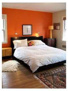 اتاق خواب دیواری لهجه نارنجی