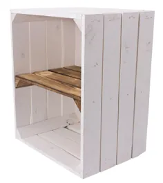 مجموعه ای از 5 جعبه میوه به عنوان قفسه کفش با تخته میانی در جعبه های چوبی شعله ور سفید سفید جعبه سیب جعبه مرکزی قفسه پرنعمت