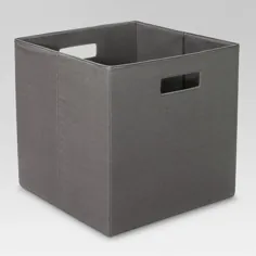 13 "Fabric Cube Storage Bin Navy White Stripe - Thresholdâ"