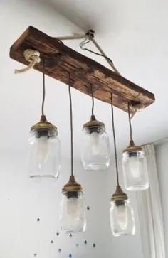Una lámpara con frascos de cristal DIY در 10 گذرگاه