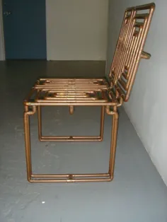 صندلی مجسمه سازی در لوله های مس توسط T J Volonis
