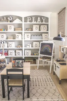 Neutral Farmhouse Playroom Reveal |  به سادگی زیبا توسط آنجلا
