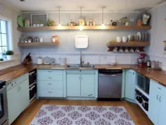 آشپزخانه ، 1950 ، کابینت های فلزی ، Refinished ، Youngstown