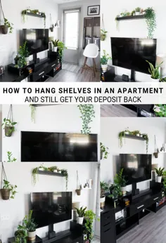 3 مرحله ساده برای آویزان کردن قفسه ها در یک آپارتمان با حداقل آسیب