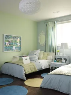 اتاق کودکان و نوجوانان سبز و آبی - معاصر - اتاق پسران - ICI Dulux Shy Blossom - طراحی سارا ریچاردسون