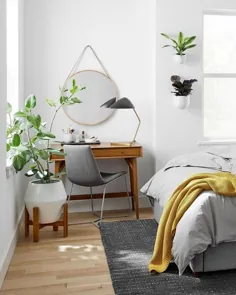 بله ، شما می توانید دفتر کار خود را در اتاق خواب خود قرار دهید - و این تنظیمات شیک اثبات شده است